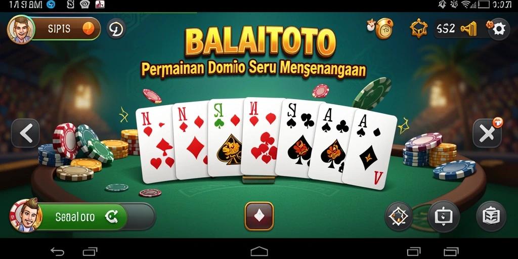 Tampilan gameplay BALAITOTO dengan domino seru dan menyenangkan.