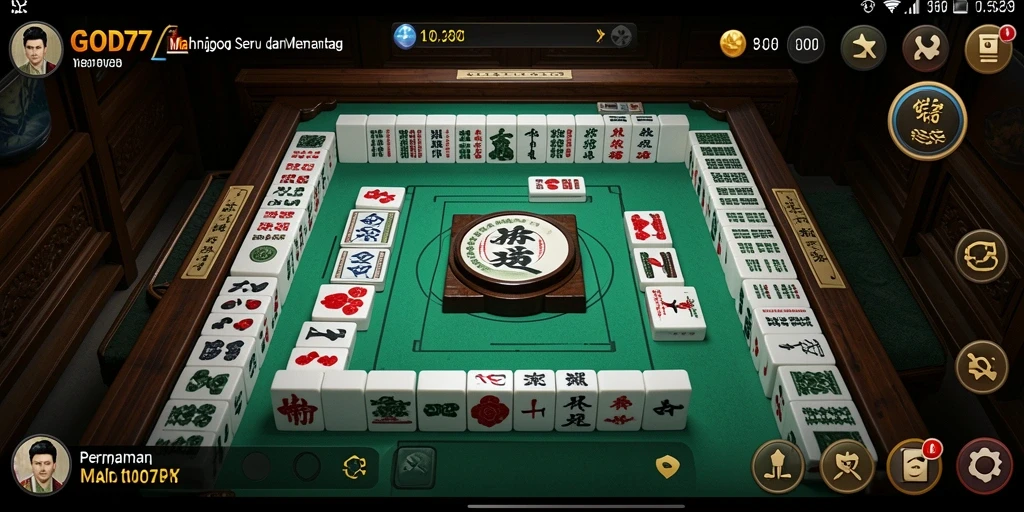 Tampilan gameplay Mahjong yang menegangkan dan menghibur di GOD77.