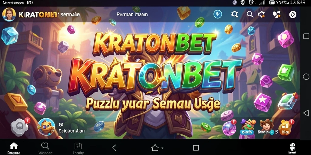 Gameplay Puzzle menantang di KRATONBET dengan desain menarik.