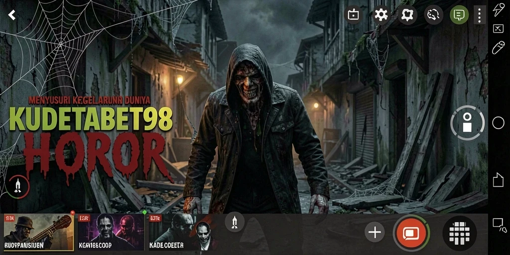 Tampilan gameplay menegangkan dari KUDETABET98 saat menghadapi makhluk menyeramkan.
