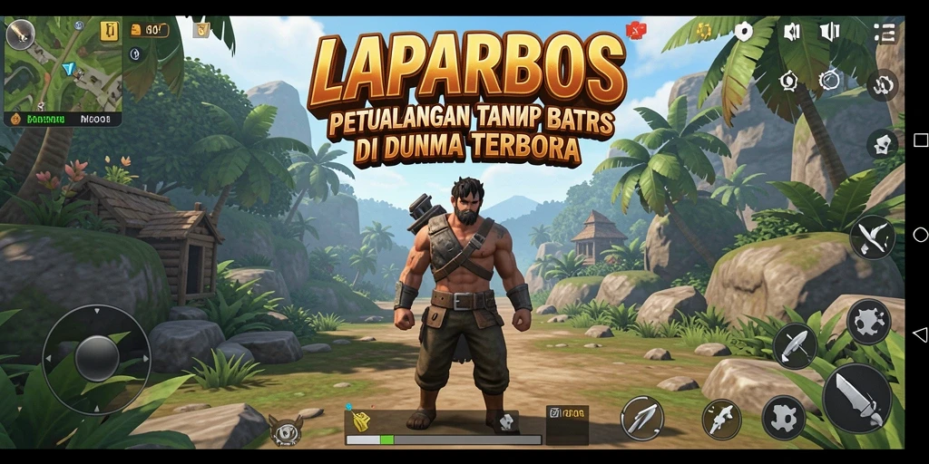 Screenshot gameplay menunjukkan petualangan seru dalam dunia terbuka.