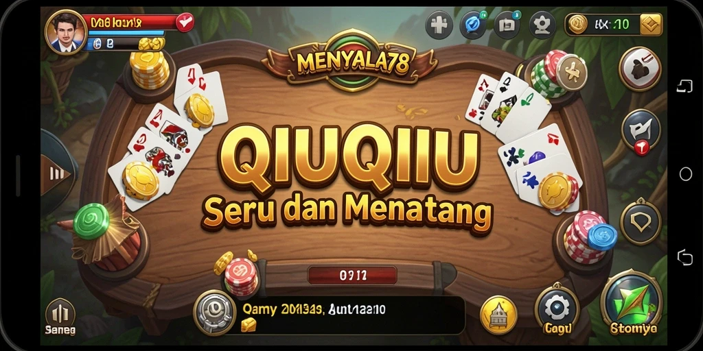 Tangkapan layar MENYALA78 menampilkan gameplay QiuQiu yang seru.