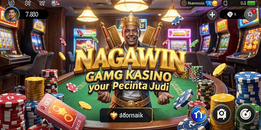 Screenshot gameplay NAGAWIN menampilkan suasana Kasino yang mendebarkan.