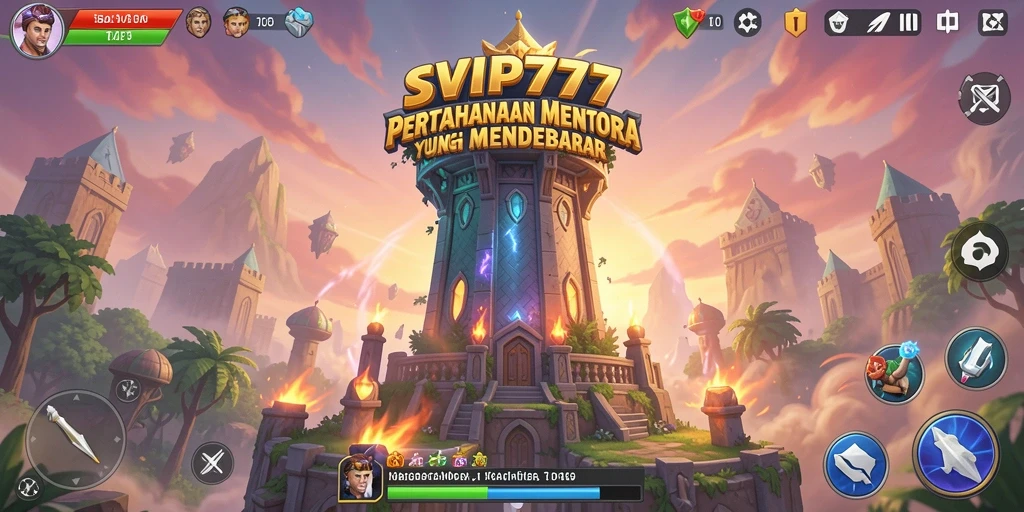 Tampilan menarik gameplay Tower Defense di SVIP777.